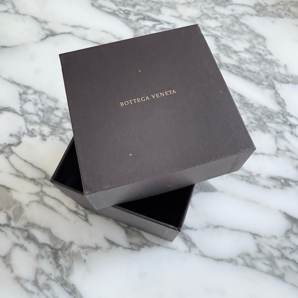 Bottega‎ Veneta Brown Gift Box Gold Logo 4.5 Inch Square